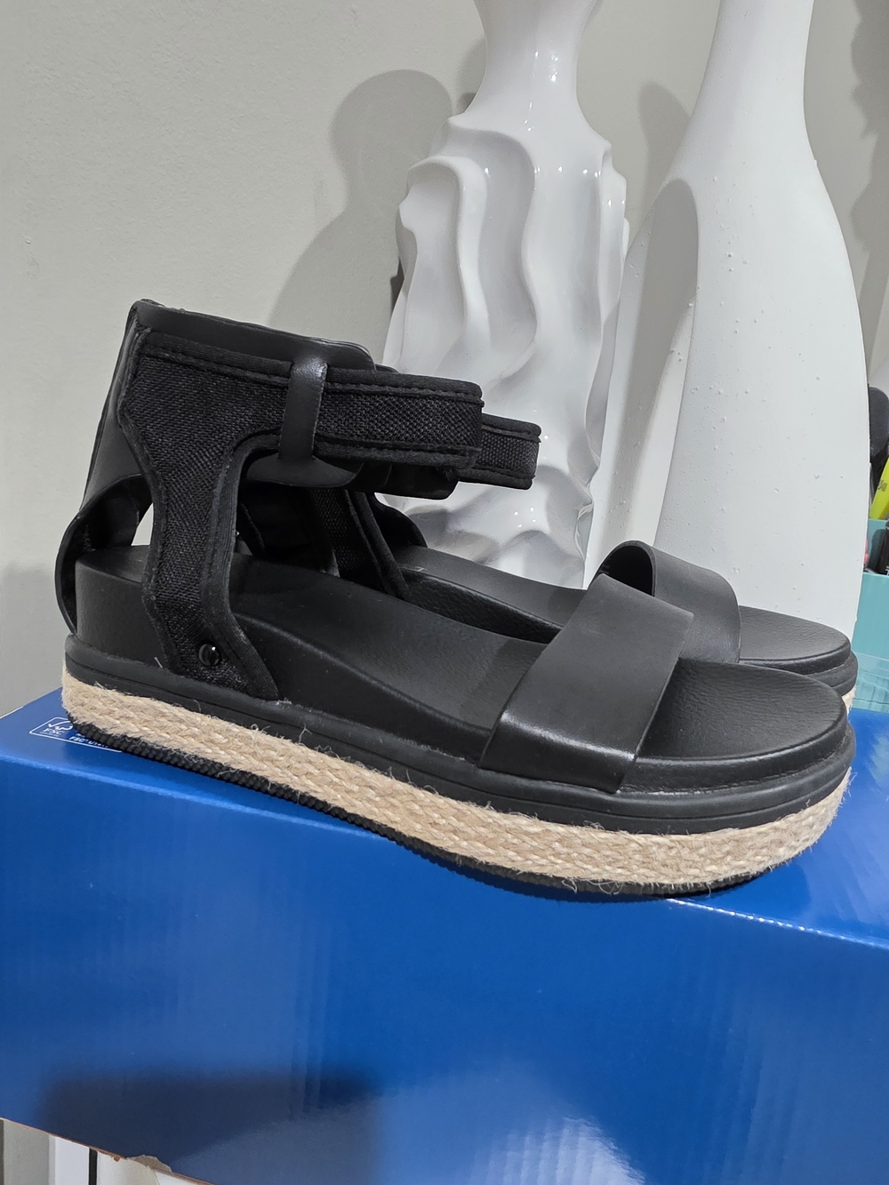 Limelight Black Platform Espadrille Sandals